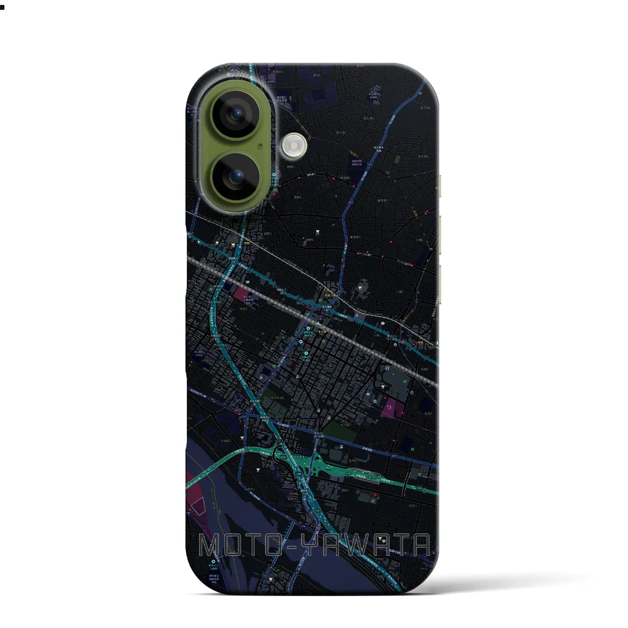 【本八幡(千葉県)】地図柄iPhoneケース(バックカバータイプ)