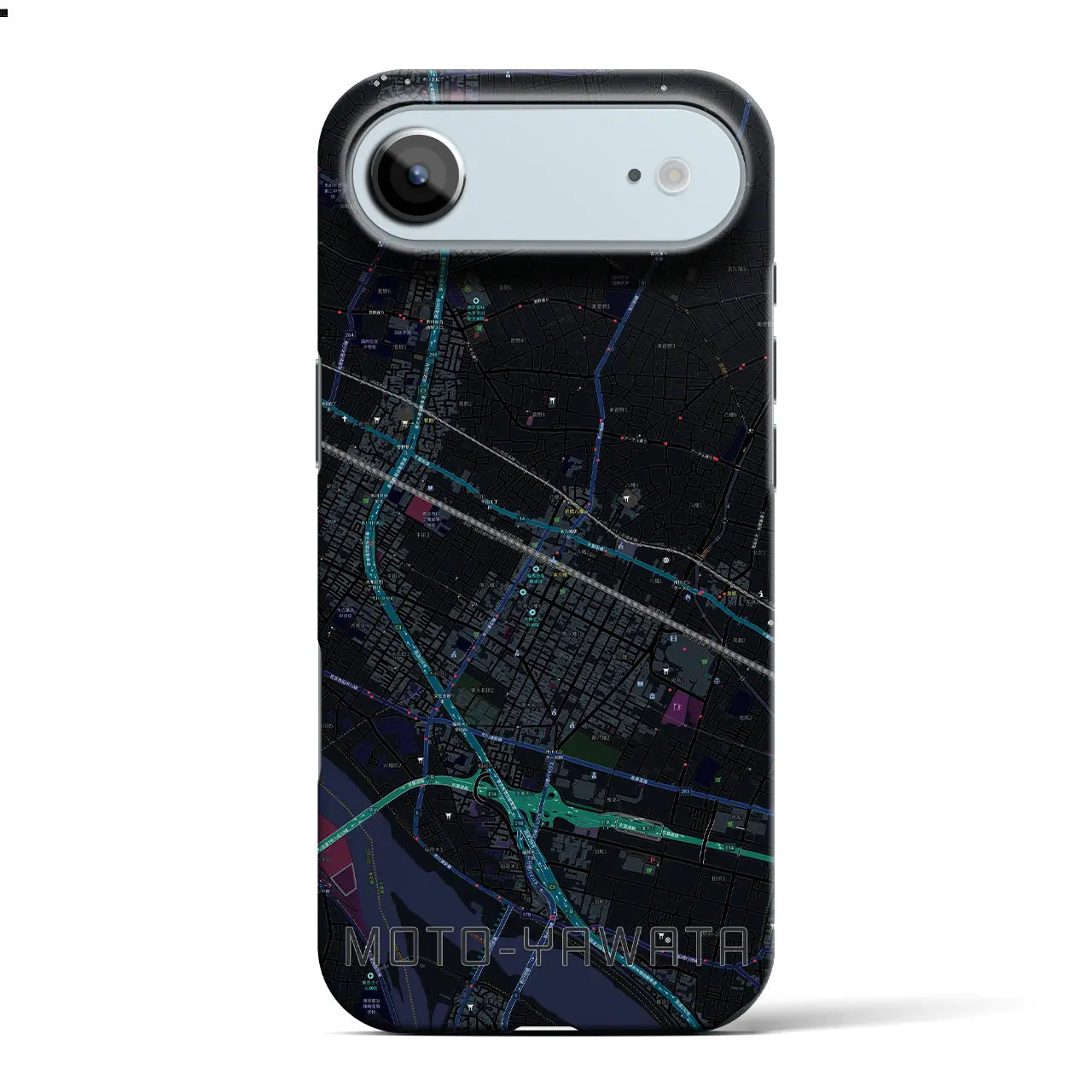 【本八幡(千葉県)】地図柄iPhoneケース(バックカバータイプ)