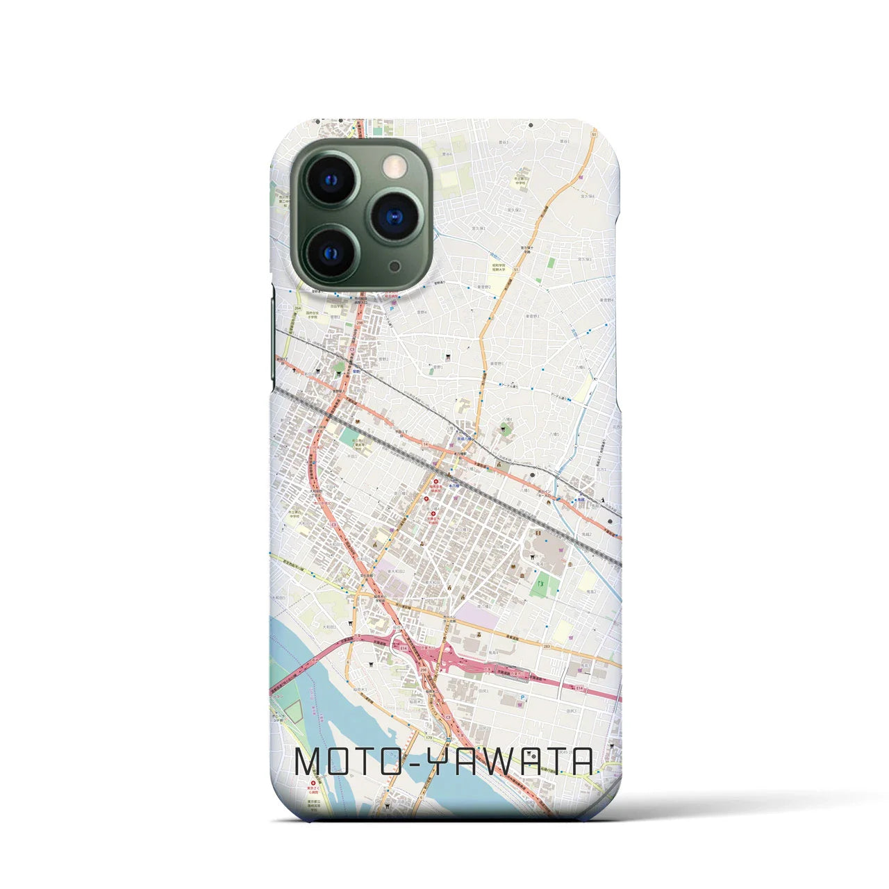 【本八幡(千葉県)】地図柄iPhoneケース(バックカバータイプ)
