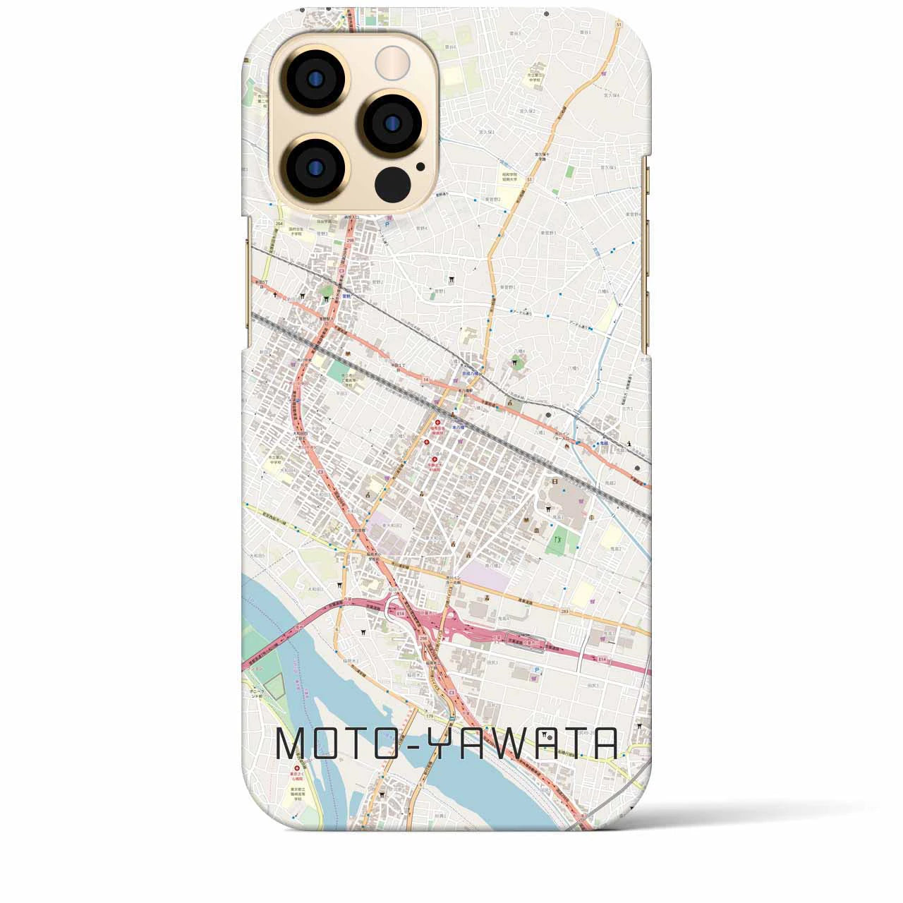 【本八幡(千葉県)】地図柄iPhoneケース(バックカバータイプ)
