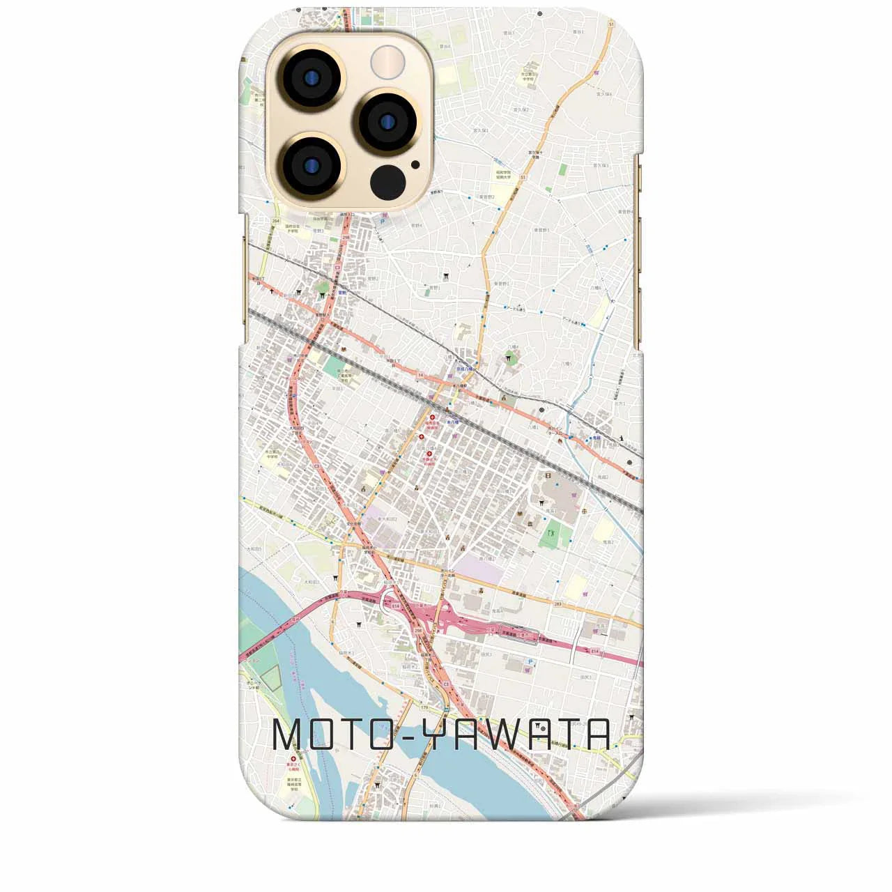 【本八幡(千葉県)】地図柄iPhoneケース(バックカバータイプ)