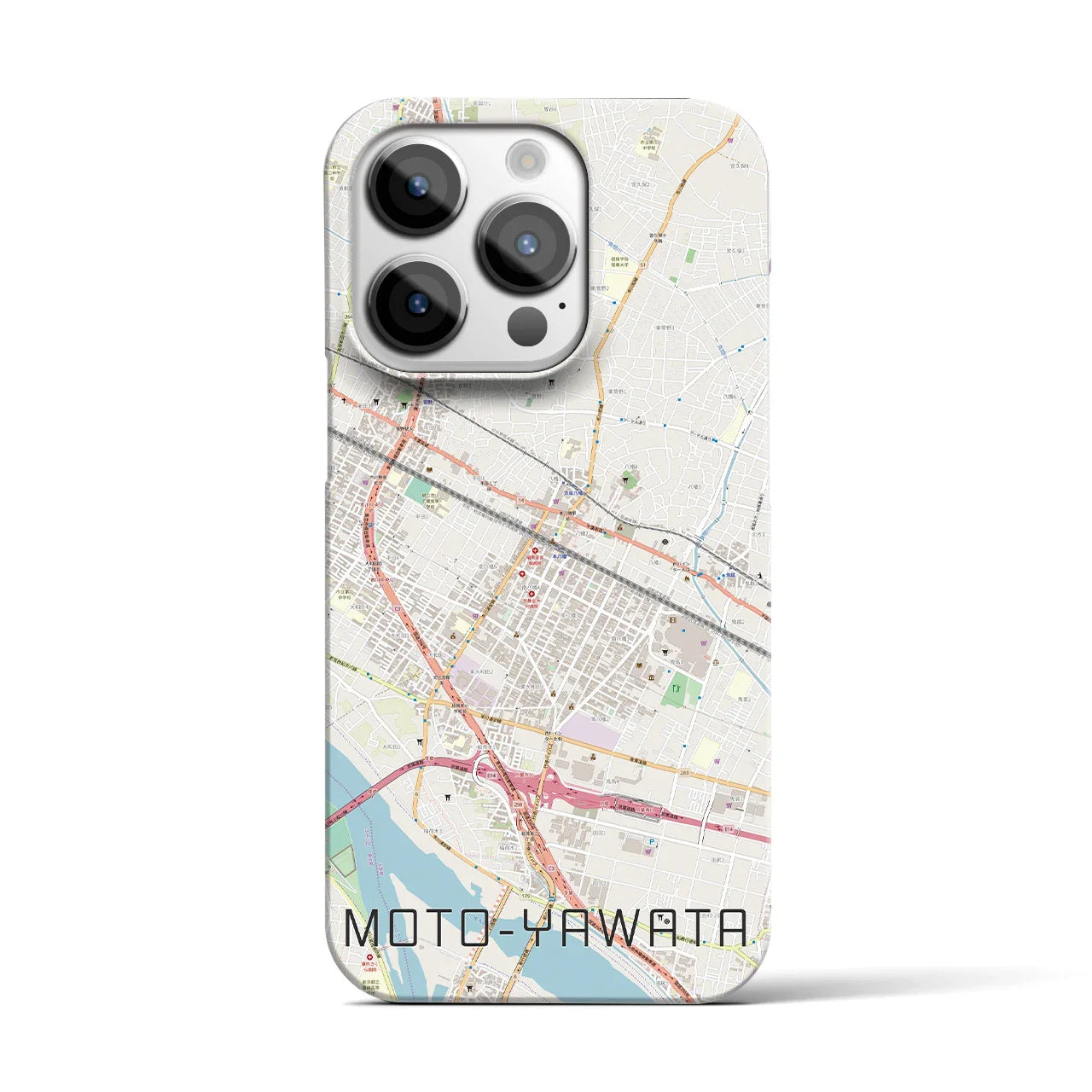 【本八幡(千葉県)】地図柄iPhoneケース(バックカバータイプ)