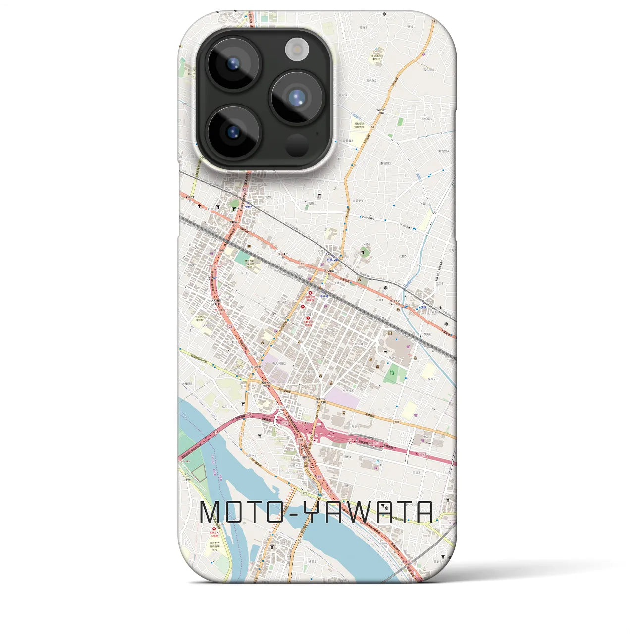 【本八幡(千葉県)】地図柄iPhoneケース(バックカバータイプ)