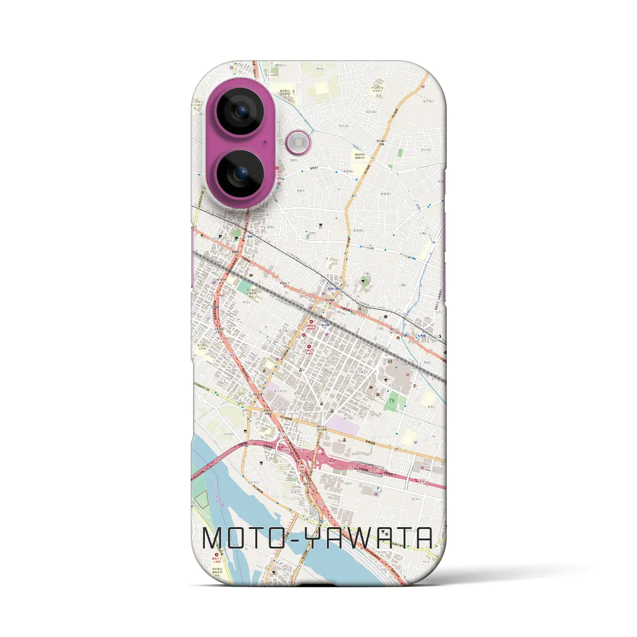【本八幡(千葉県)】地図柄iPhoneケース(バックカバータイプ)