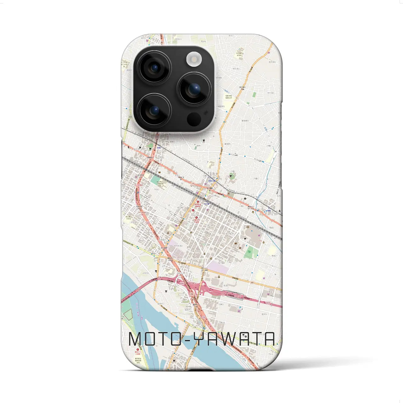 【本八幡(千葉県)】地図柄iPhoneケース(バックカバータイプ)