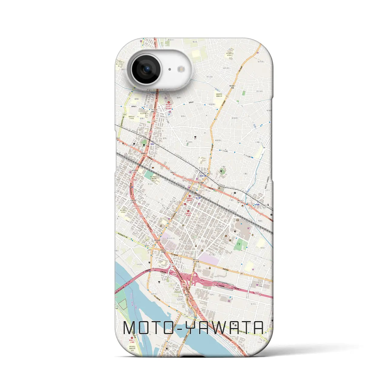 【本八幡(千葉県)】地図柄iPhoneケース(バックカバータイプ)