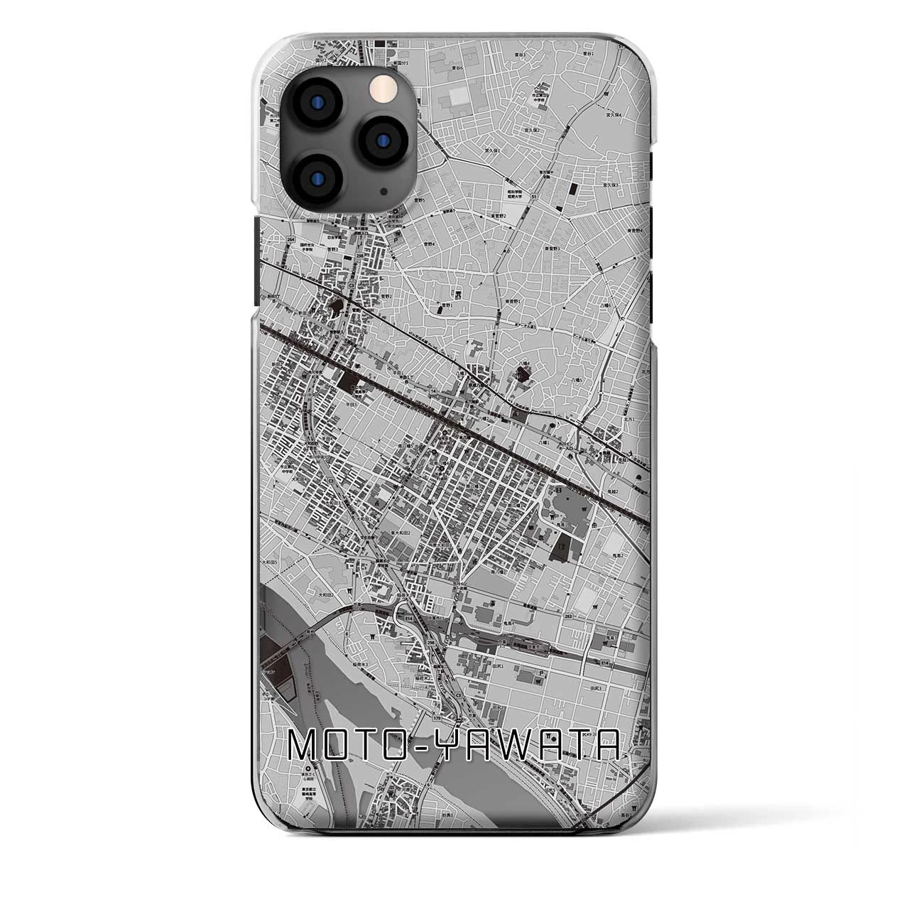 【本八幡(千葉県)】地図柄iPhoneケース(クリアタイプ)