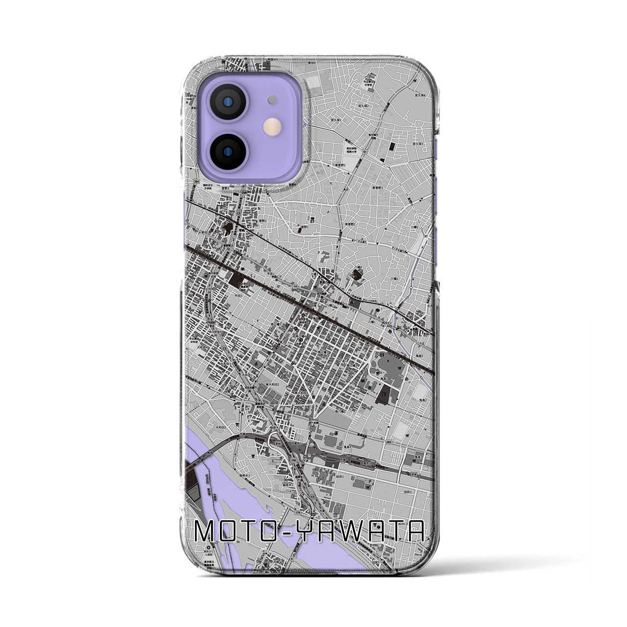 【本八幡(千葉県)】地図柄iPhoneケース(クリアタイプ)