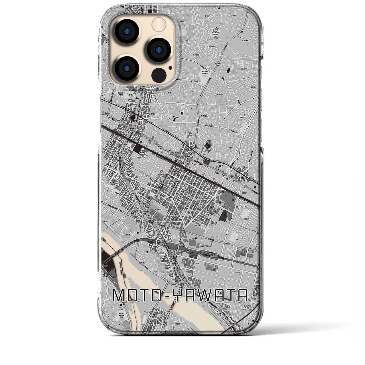 【本八幡(千葉県)】地図柄iPhoneケース(クリアタイプ)