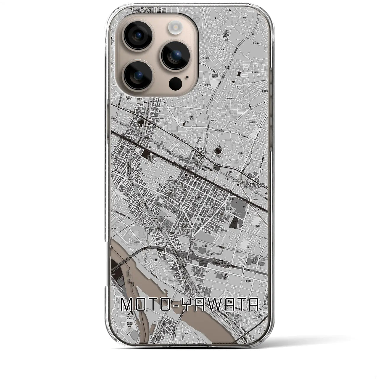 【本八幡(千葉県)】地図柄iPhoneケース(クリアタイプ)