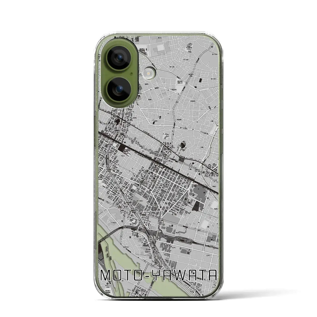 【本八幡(千葉県)】地図柄iPhoneケース(クリアタイプ)