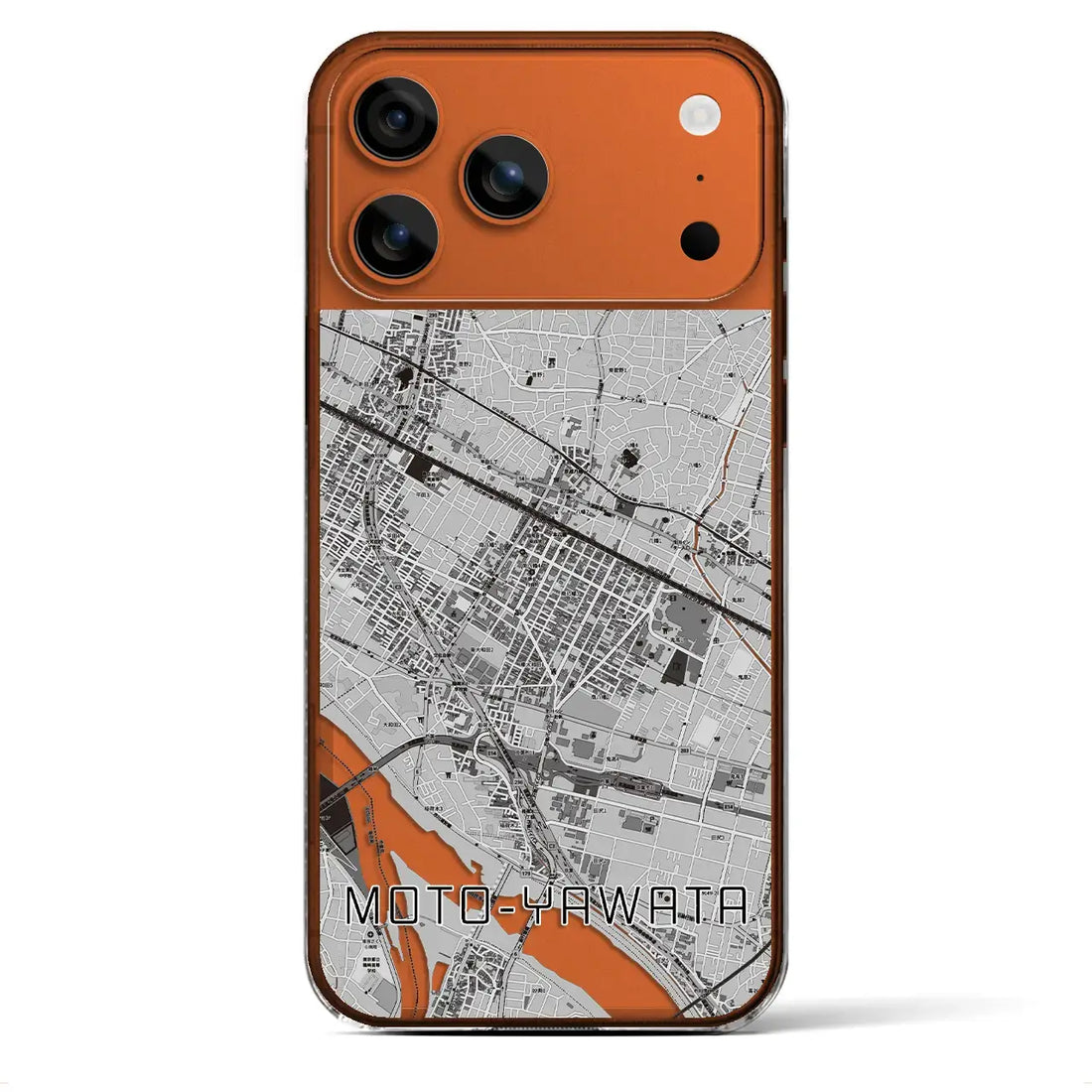 【本八幡(千葉県)】地図柄iPhoneケース(クリアタイプ)