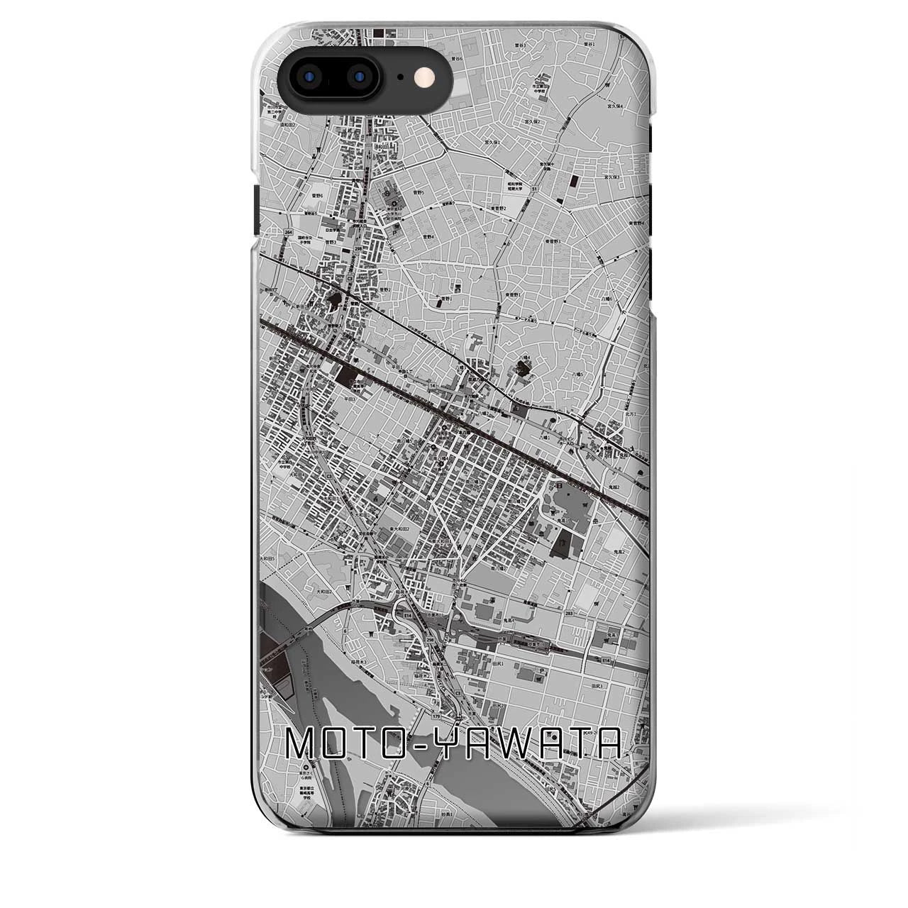 【本八幡(千葉県)】地図柄iPhoneケース(クリアタイプ)