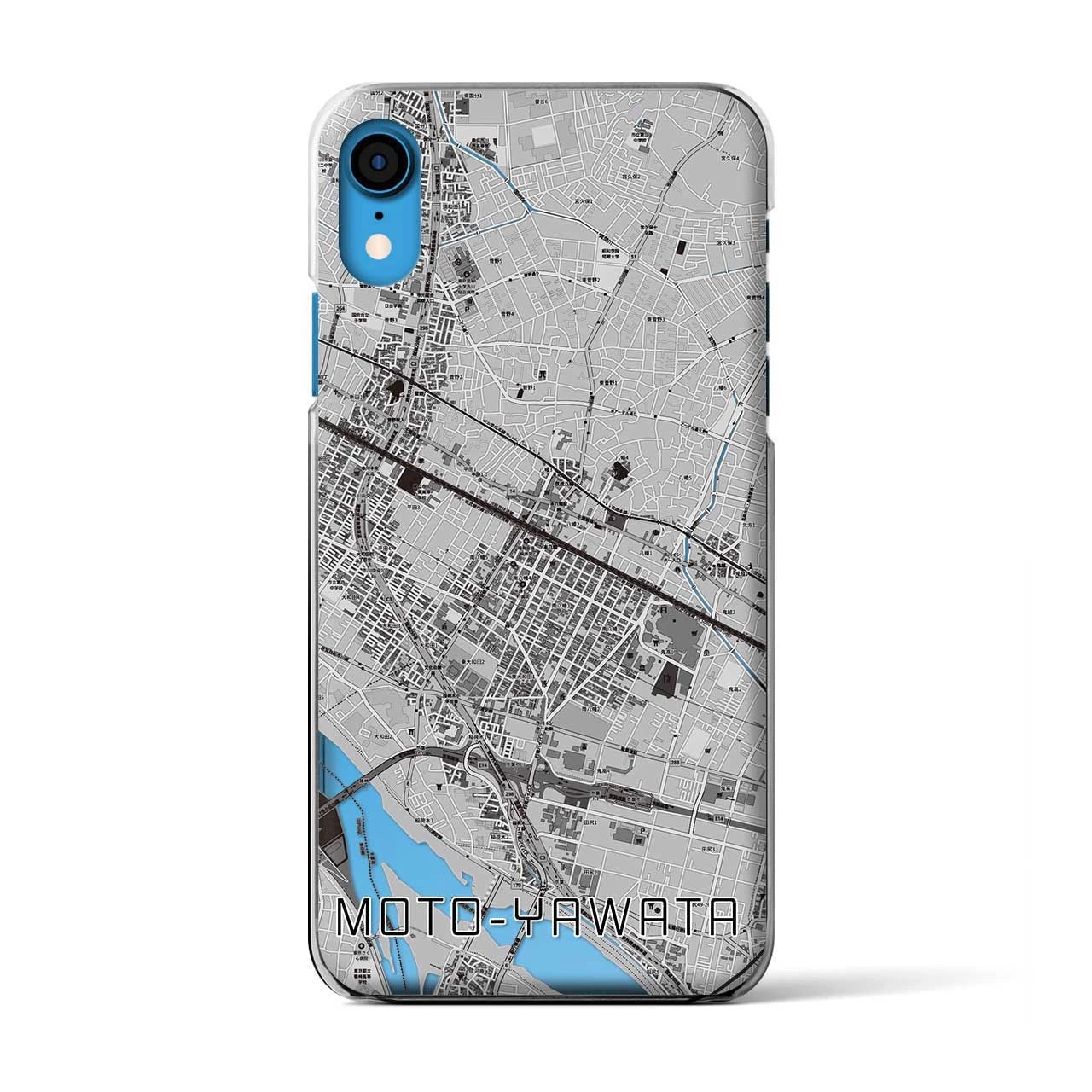 【本八幡(千葉県)】地図柄iPhoneケース(クリアタイプ)