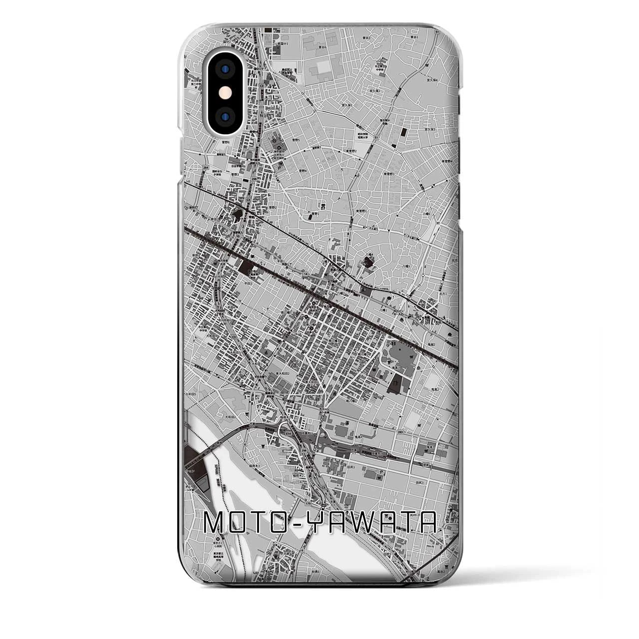 【本八幡(千葉県)】地図柄iPhoneケース(クリアタイプ)