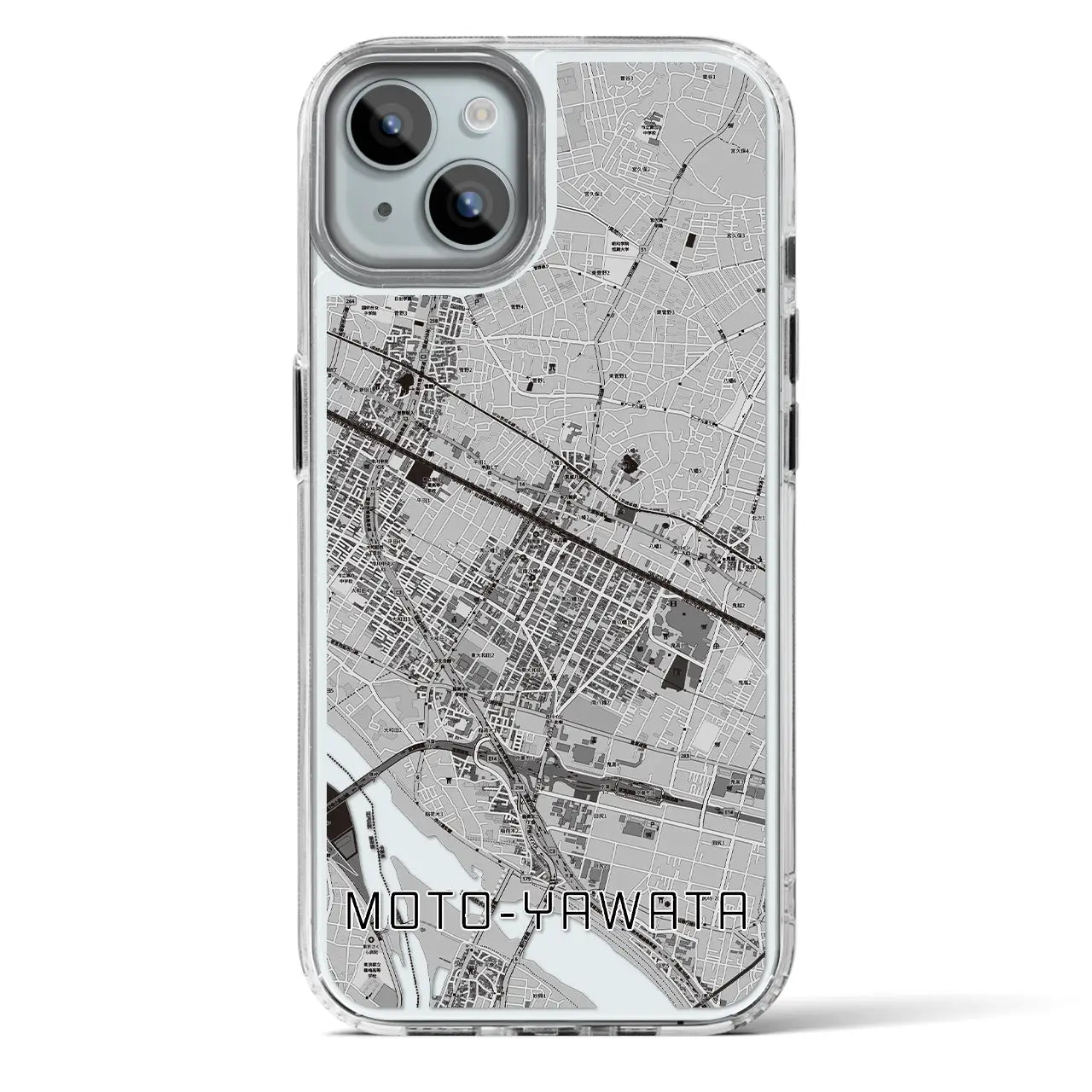 【本八幡(千葉県)】地図柄iPhoneケース(MagSafeタイプ)