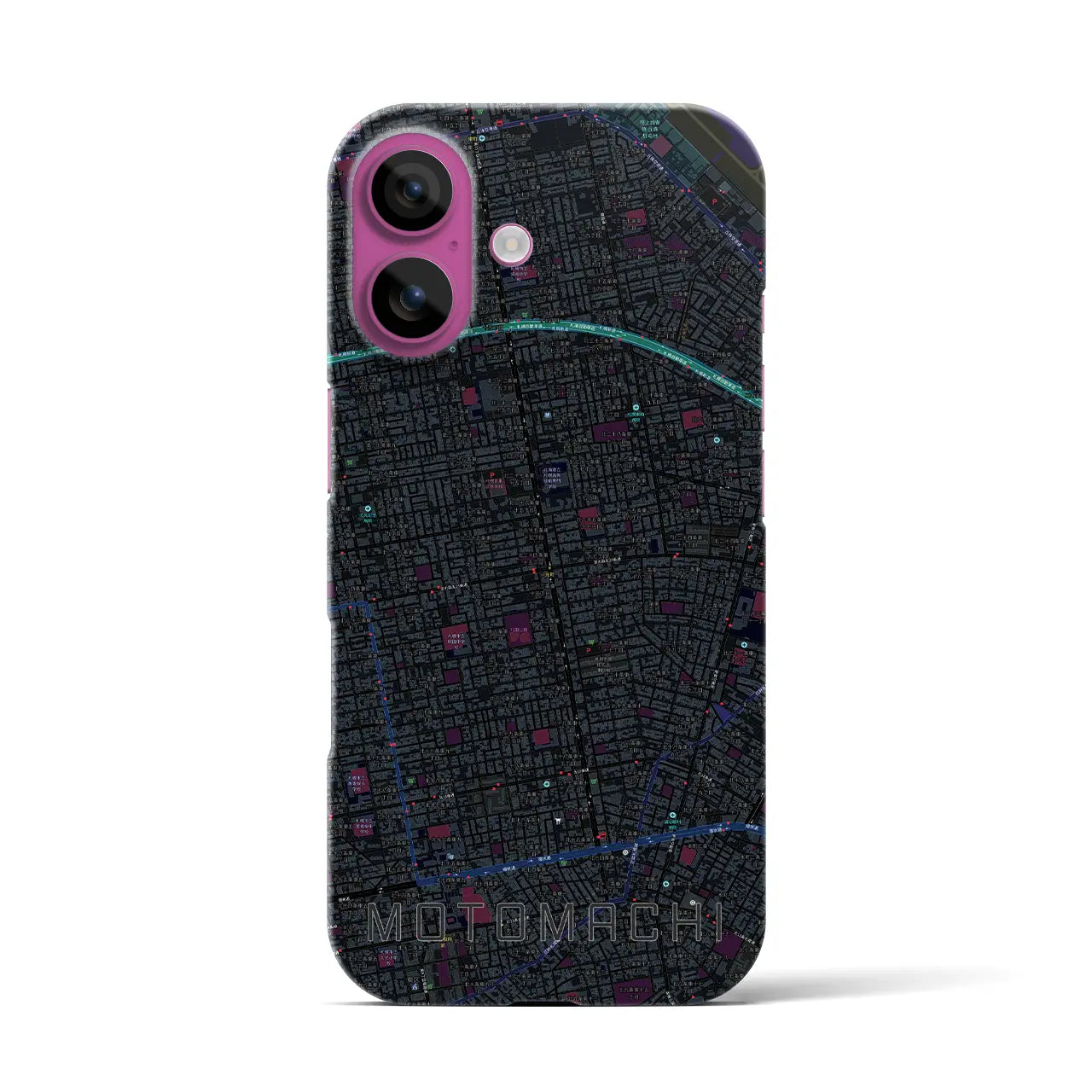 【元町(北海道)】地図柄iPhoneケース(バックカバータイプ)