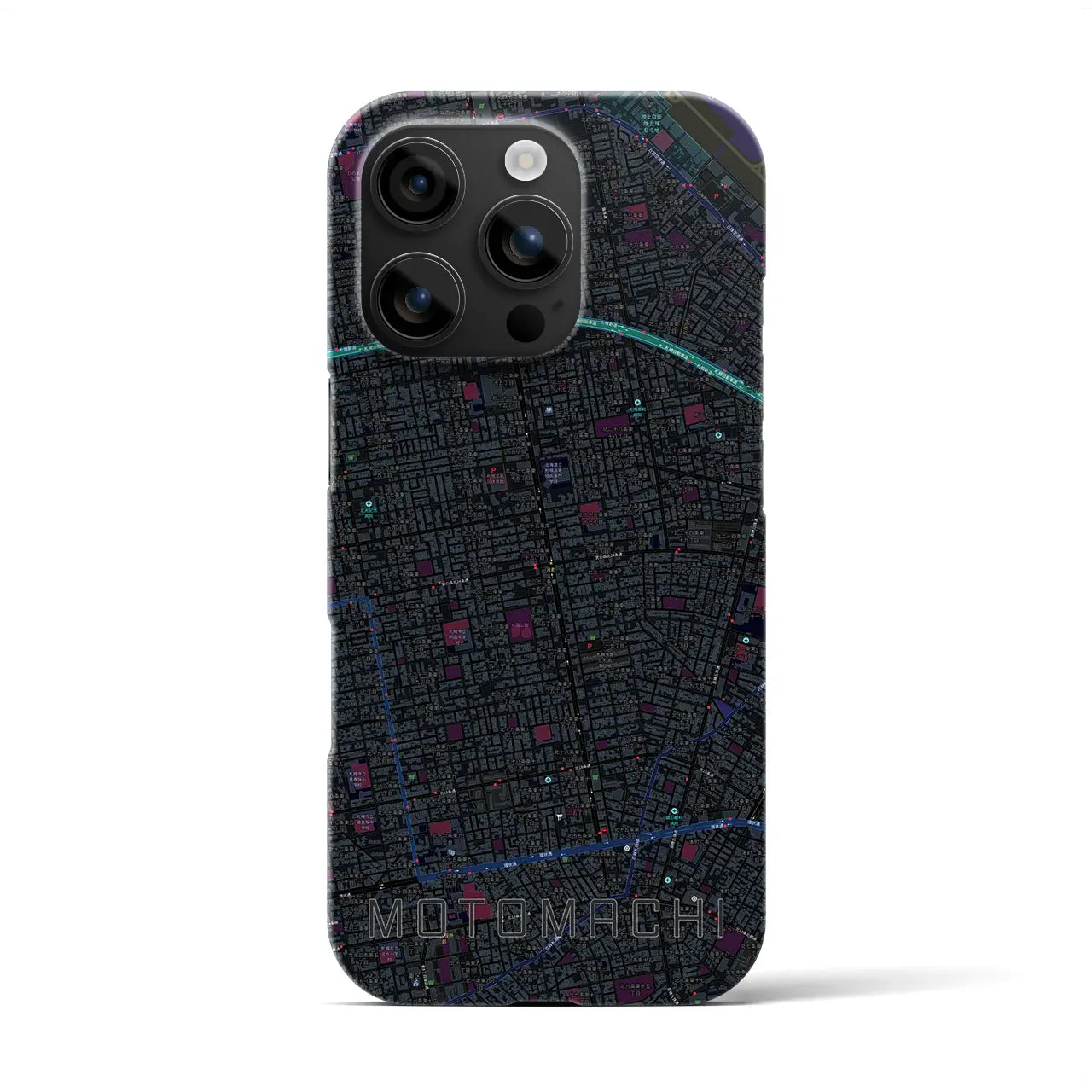 【元町(北海道)】地図柄iPhoneケース(バックカバータイプ)