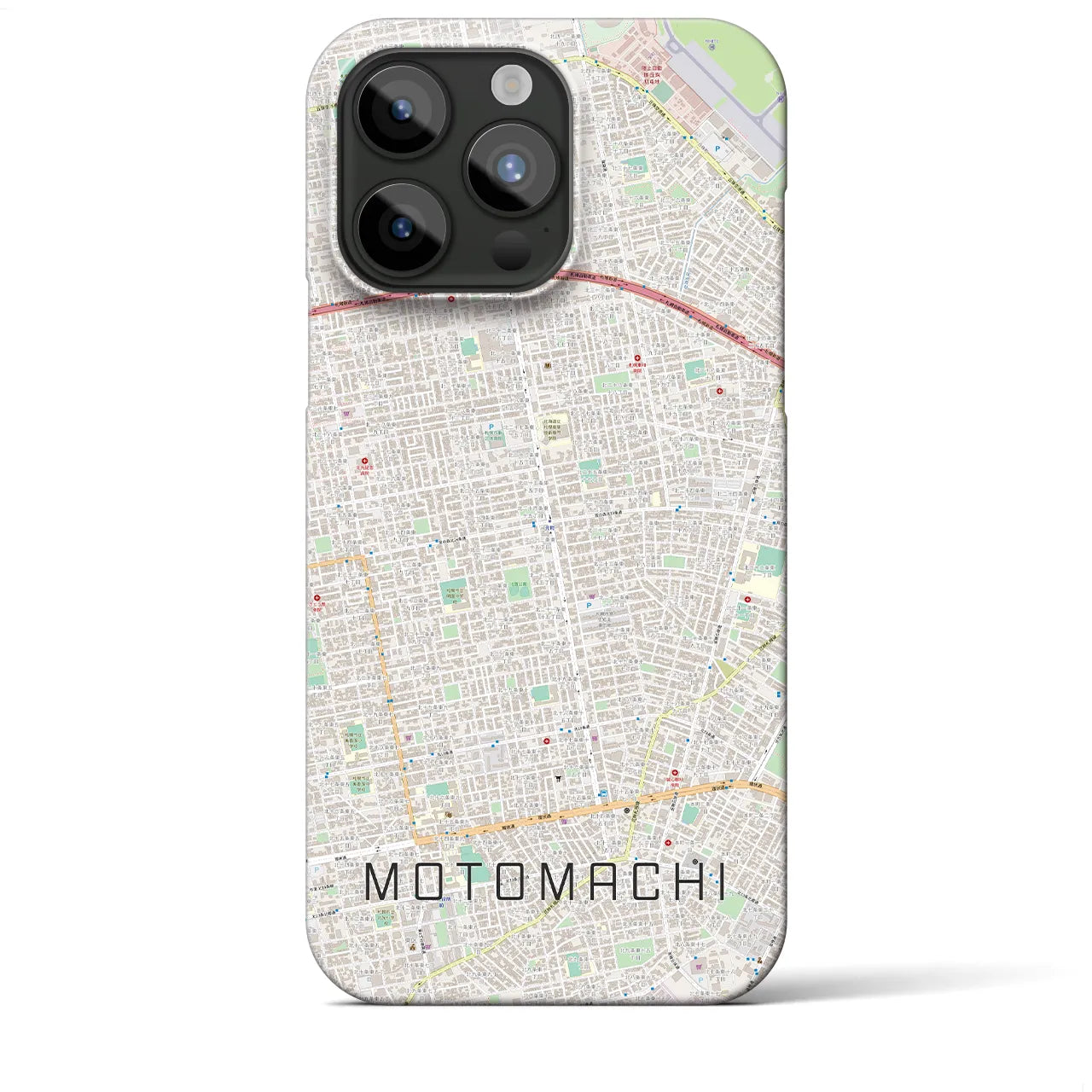 【元町(北海道)】地図柄iPhoneケース(バックカバータイプ)