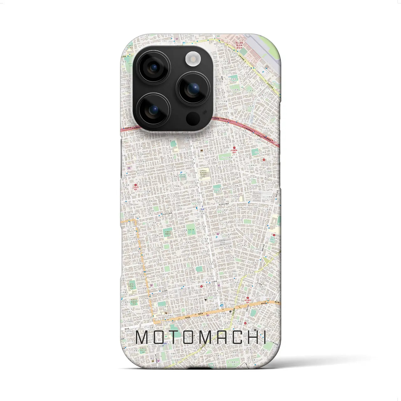 【元町(北海道)】地図柄iPhoneケース(バックカバータイプ)