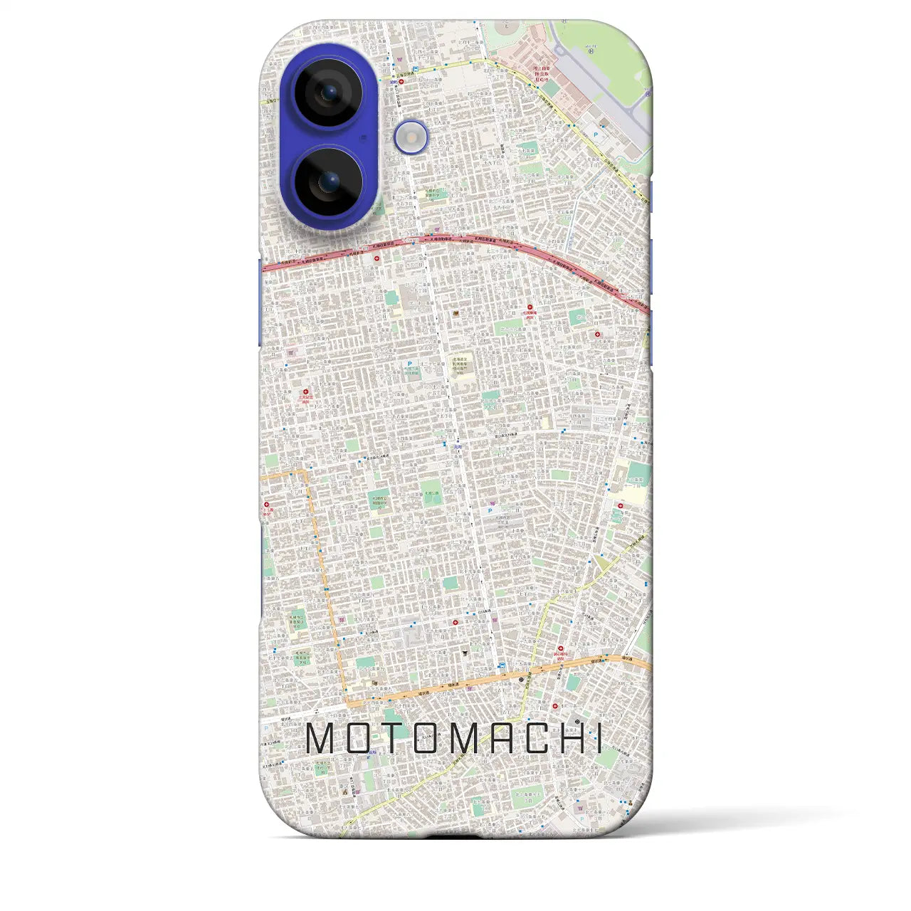 【元町(北海道)】地図柄iPhoneケース(バックカバータイプ)