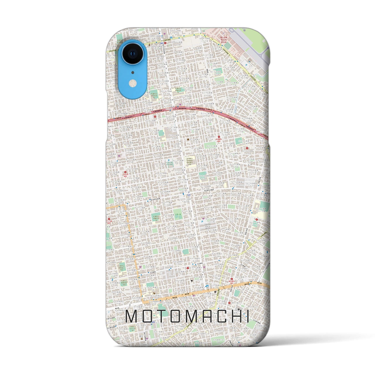 【元町(北海道)】地図柄iPhoneケース(バックカバータイプ)