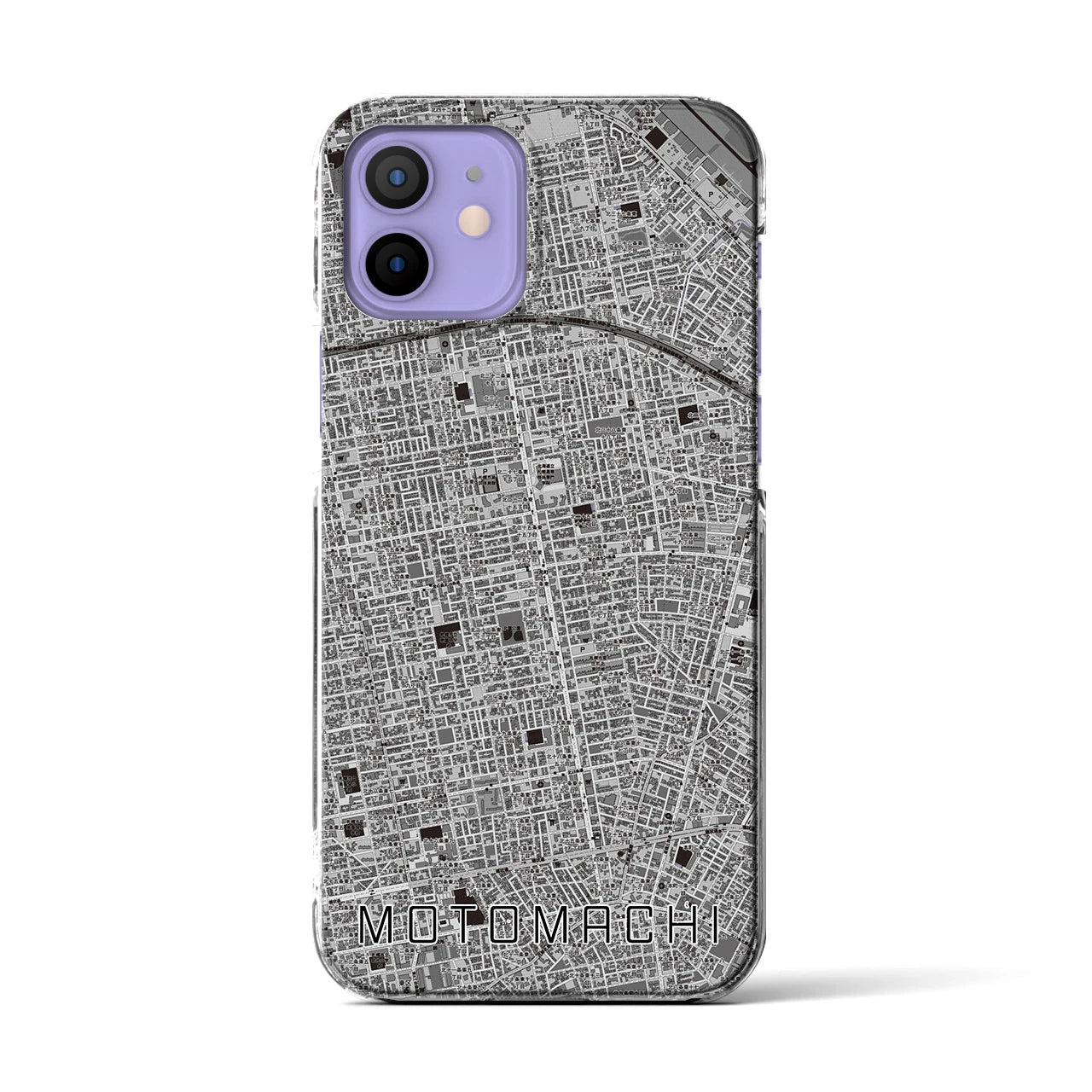 【元町(北海道)】地図柄iPhoneケース(クリアタイプ)