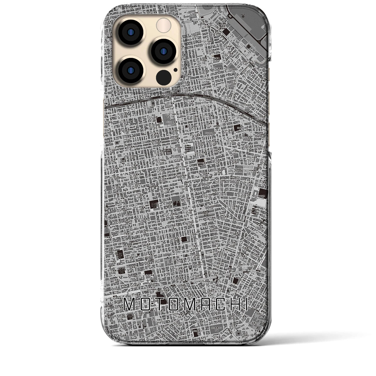 【元町(北海道)】地図柄iPhoneケース(クリアタイプ)