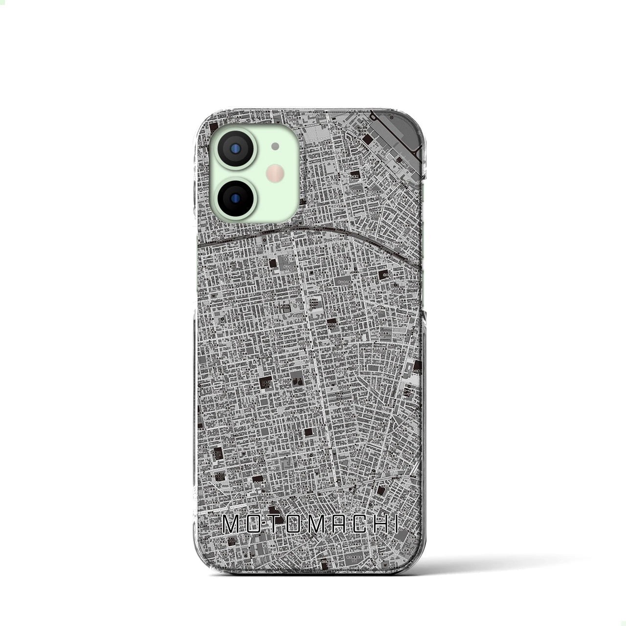 【元町(北海道)】地図柄iPhoneケース(クリアタイプ)