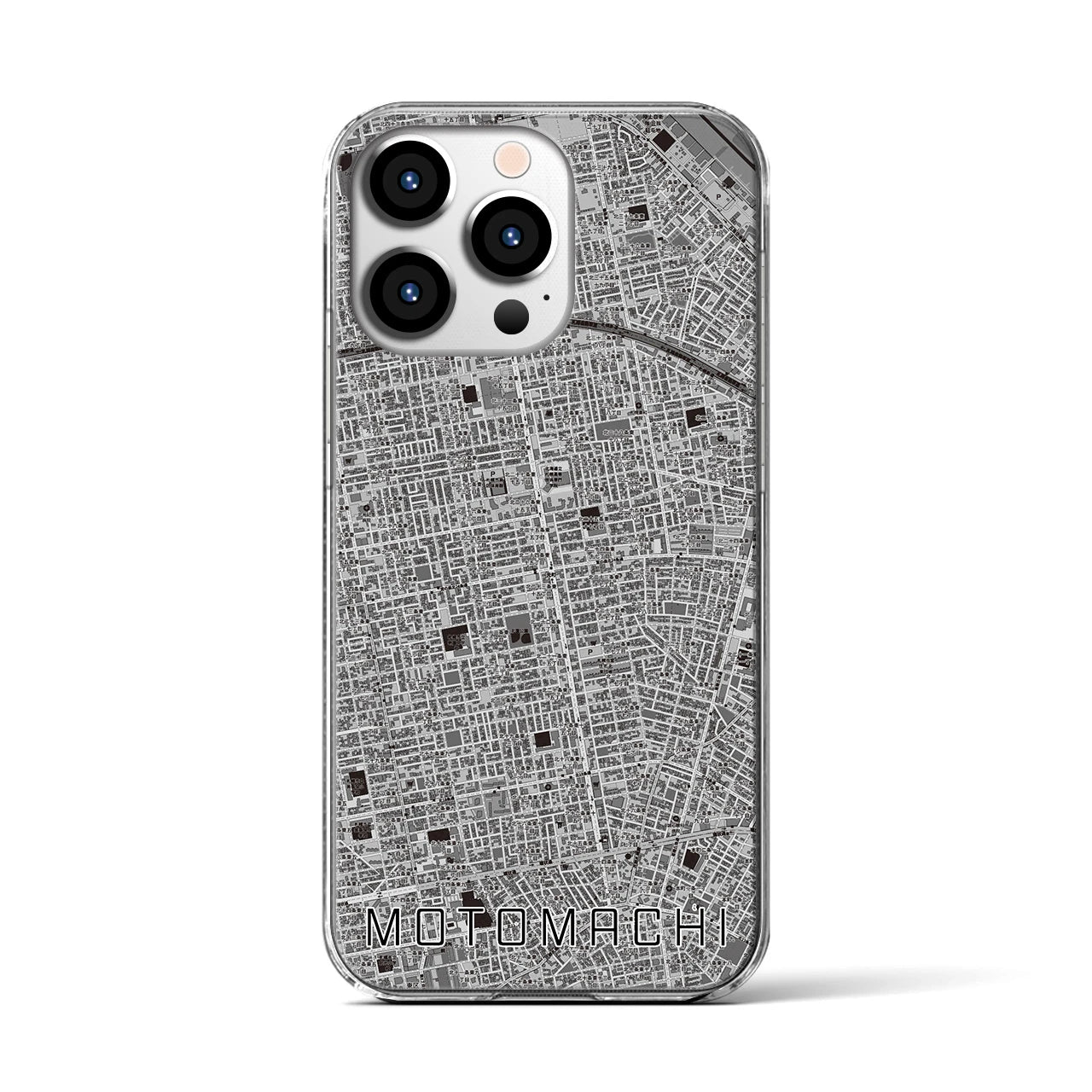 【元町(北海道)】地図柄iPhoneケース(クリアタイプ)