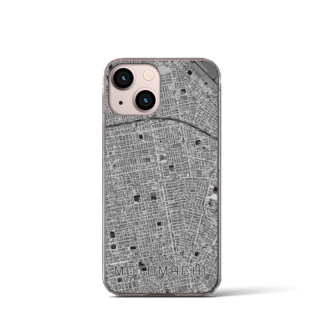 【元町(北海道)】地図柄iPhoneケース(クリアタイプ)