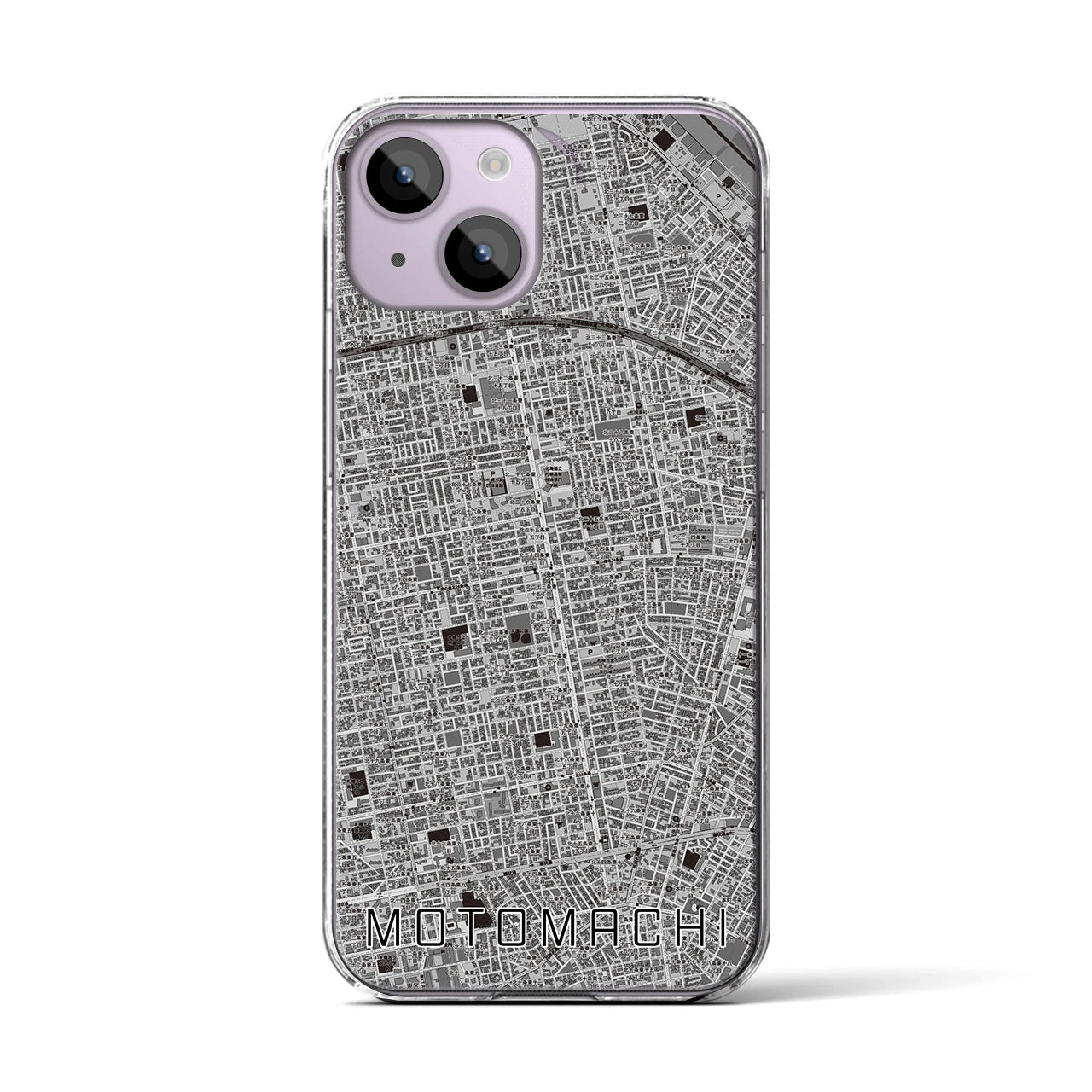 【元町(北海道)】地図柄iPhoneケース(クリアタイプ)