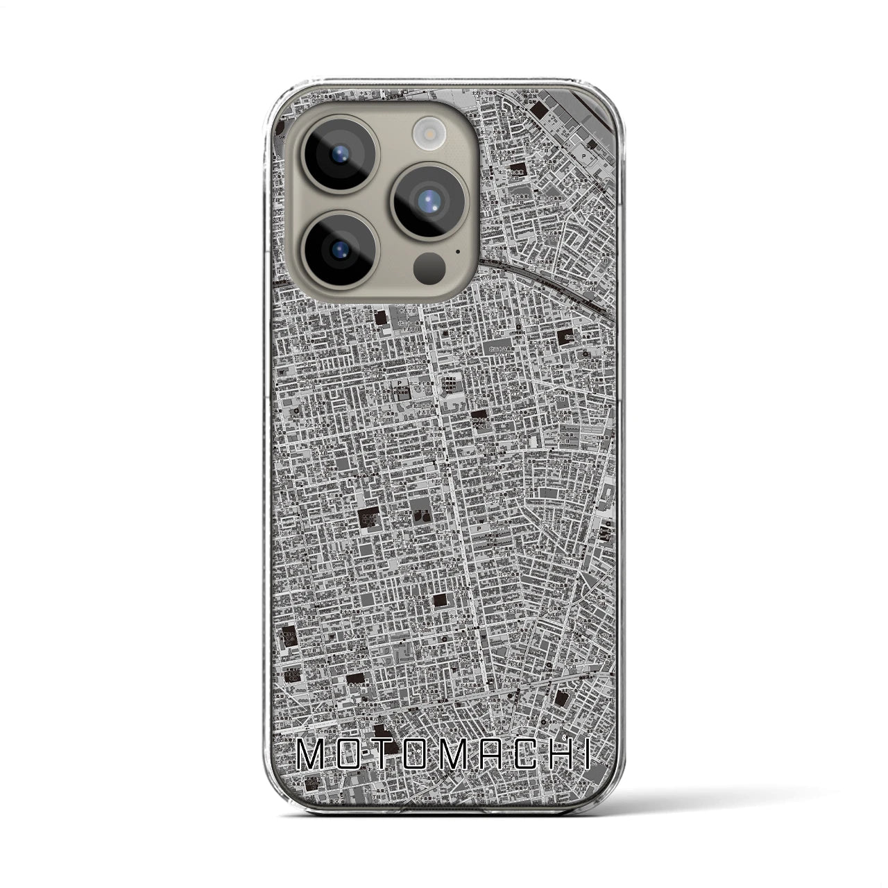 【元町(北海道)】地図柄iPhoneケース(クリアタイプ)