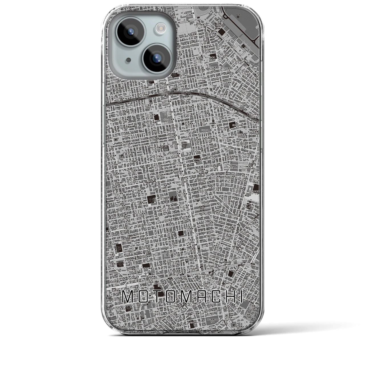 【元町(北海道)】地図柄iPhoneケース(クリアタイプ)