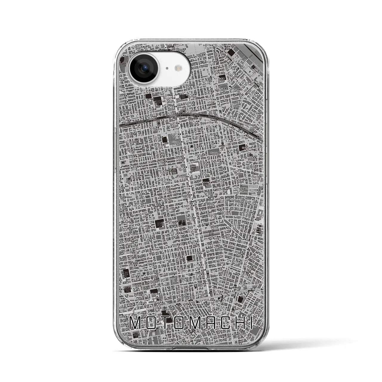 【元町(北海道)】地図柄iPhoneケース(クリアタイプ)