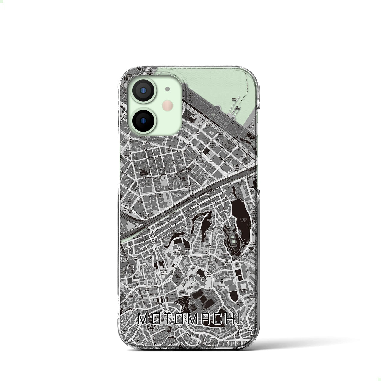 【元町(神奈川県)】地図柄iPhoneケース(クリアタイプ)