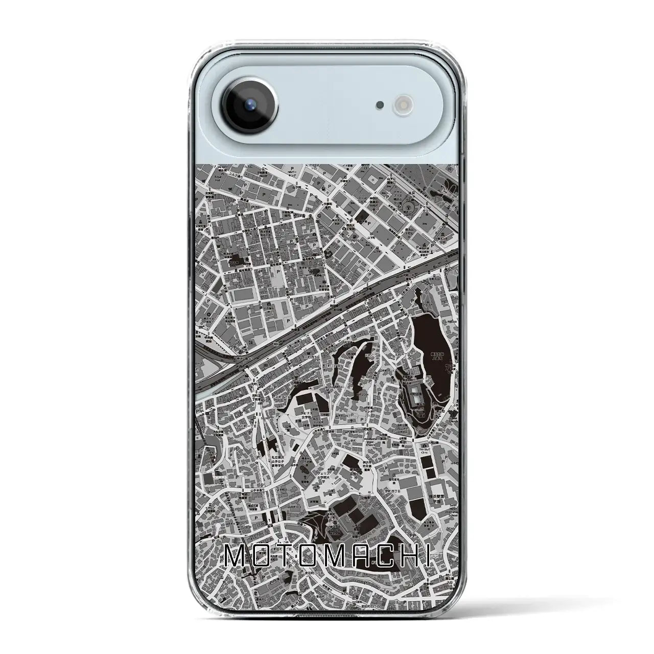 【元町(神奈川県)】地図柄iPhoneケース(クリアタイプ)