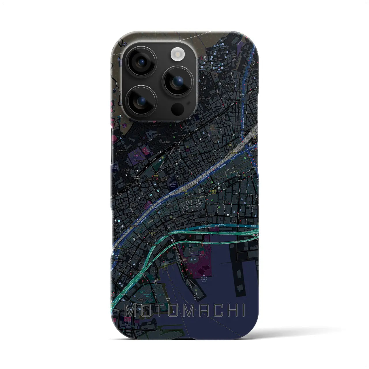 【元町(兵庫県)】地図柄iPhoneケース(バックカバータイプ)