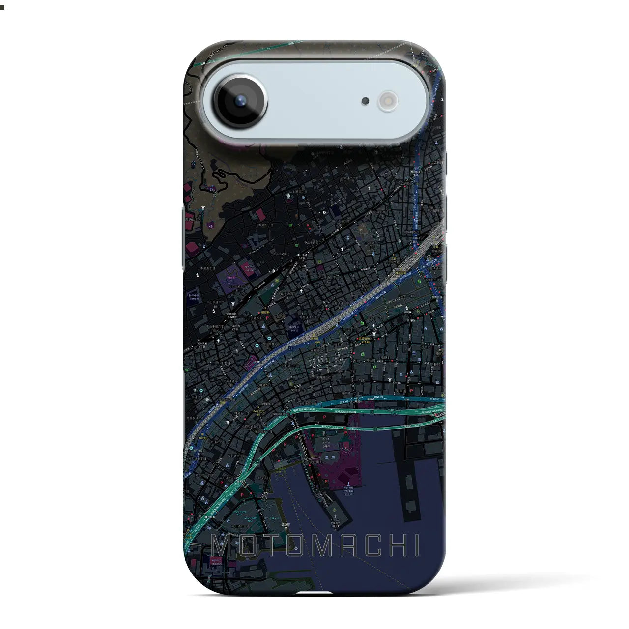 【元町(兵庫県)】地図柄iPhoneケース(バックカバータイプ)