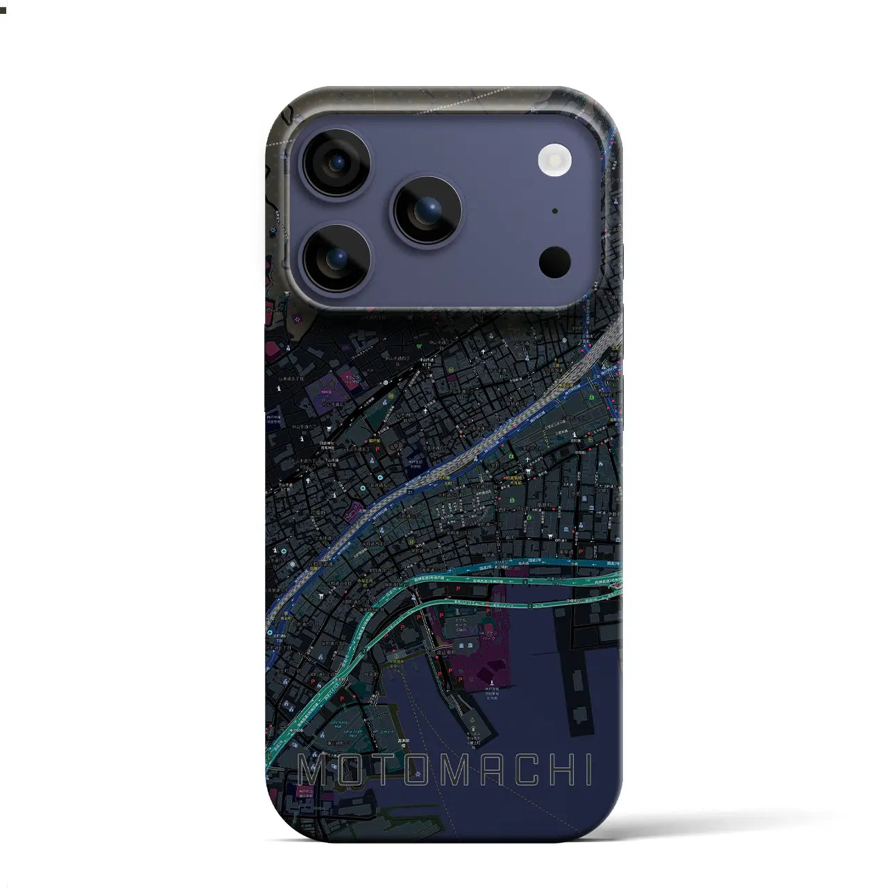 【元町(兵庫県)】地図柄iPhoneケース(バックカバータイプ)