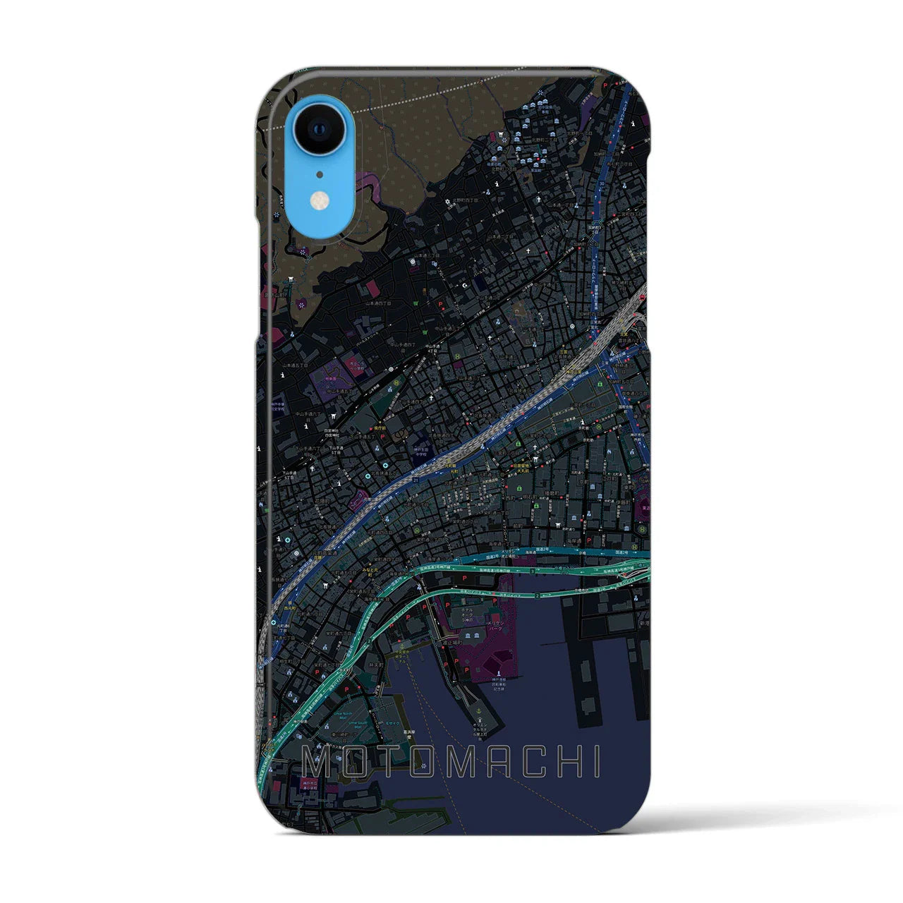 【元町(兵庫県)】地図柄iPhoneケース(バックカバータイプ)