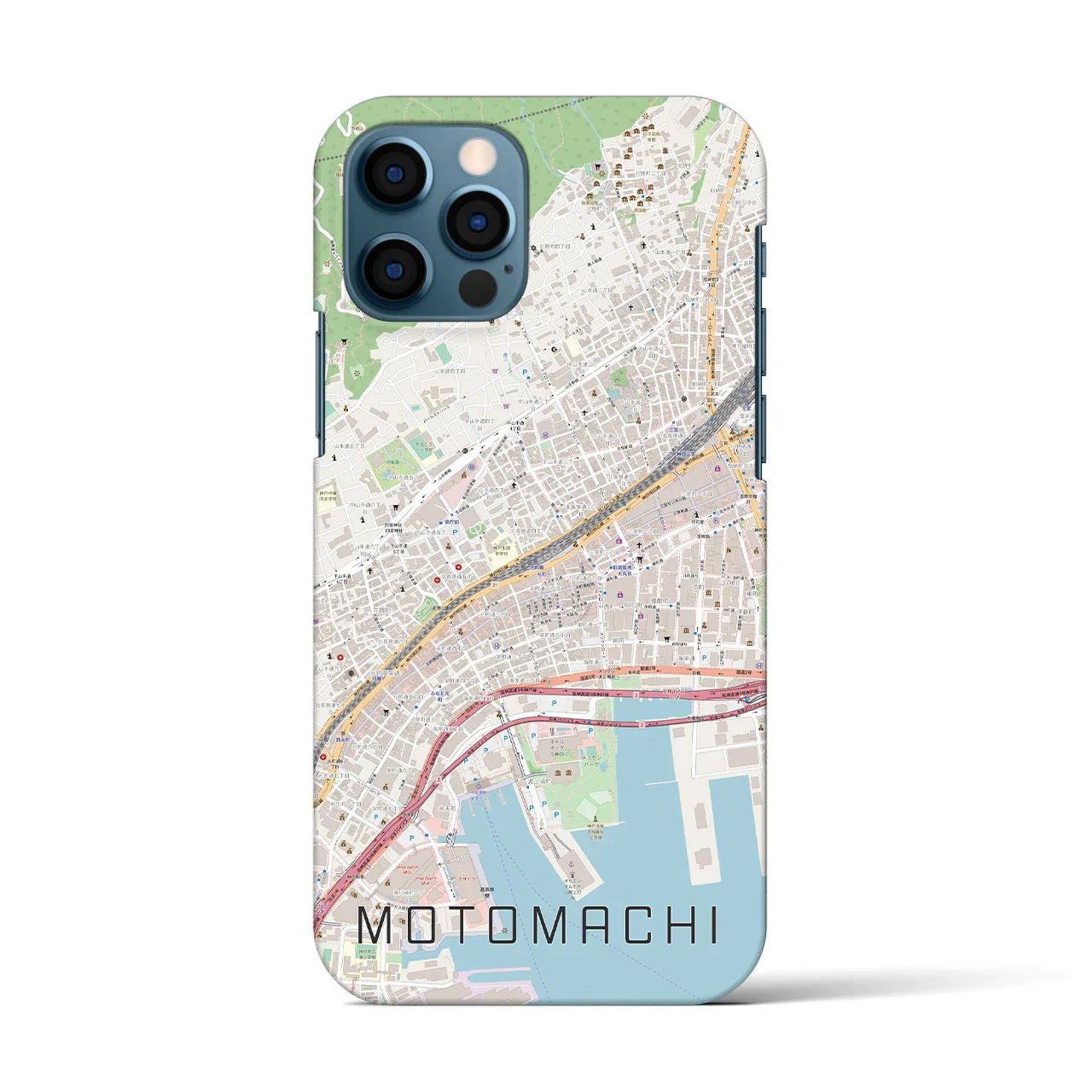 【元町(兵庫県)】地図柄iPhoneケース(バックカバータイプ)