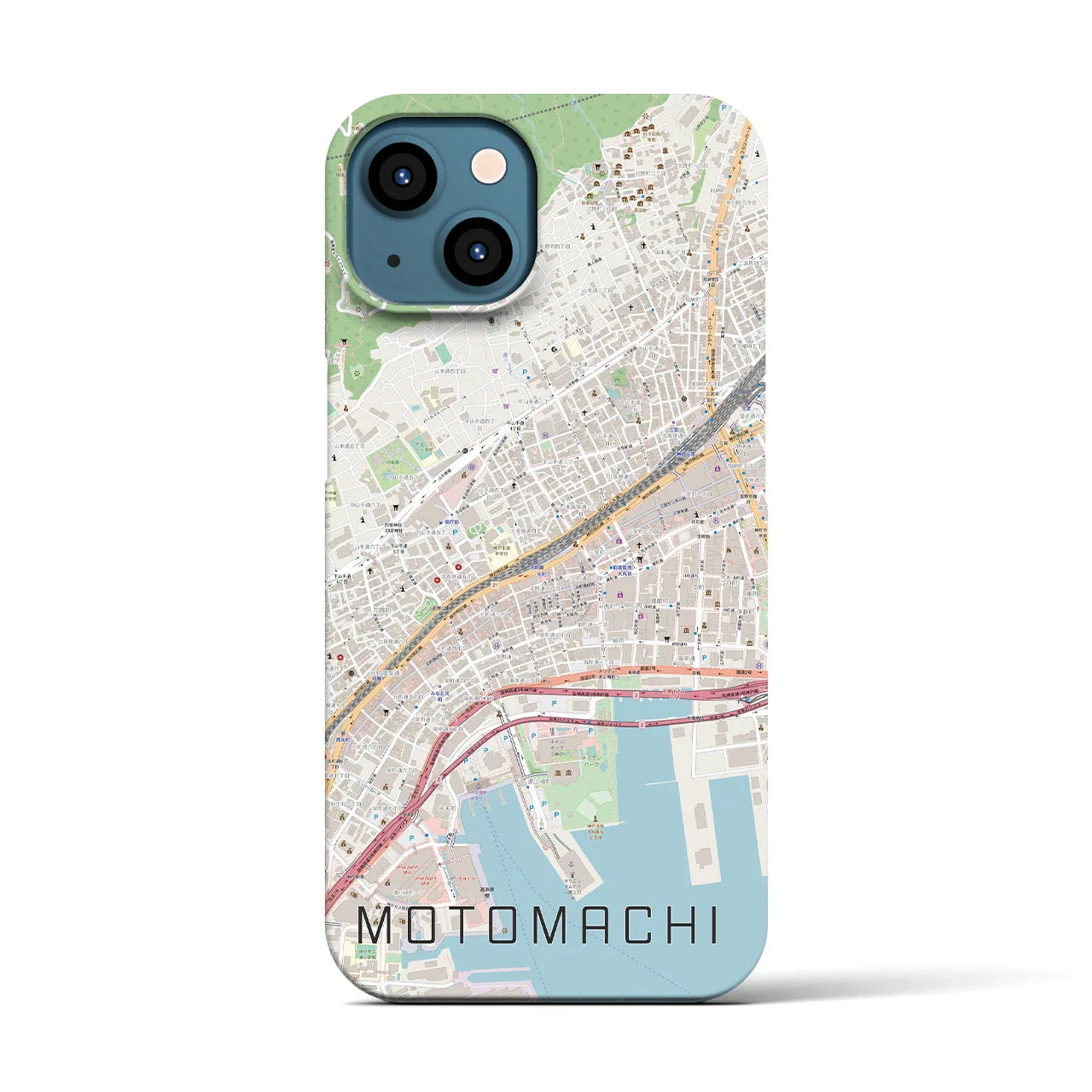 【元町(兵庫県)】地図柄iPhoneケース(バックカバータイプ)