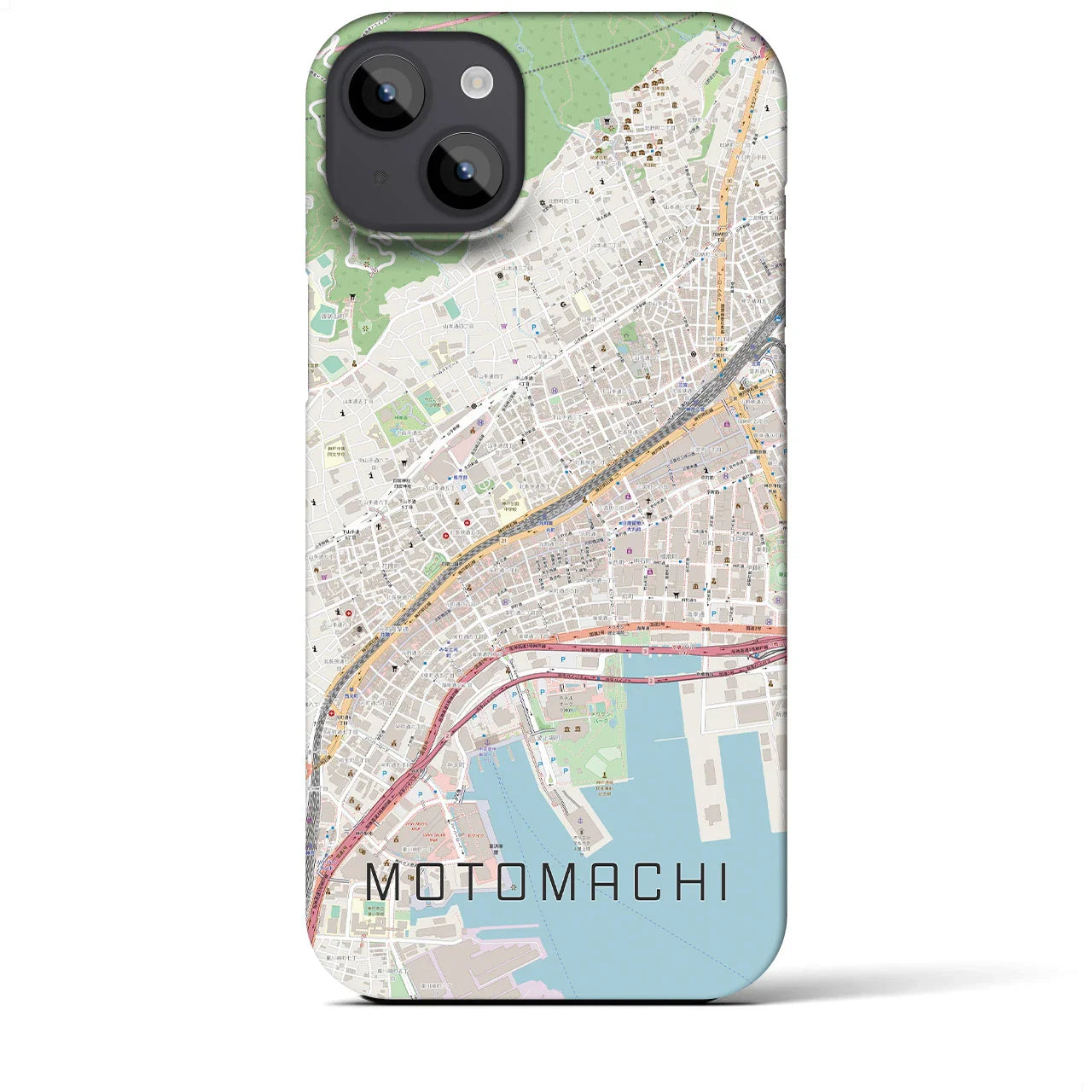 【元町(兵庫県)】地図柄iPhoneケース(バックカバータイプ)