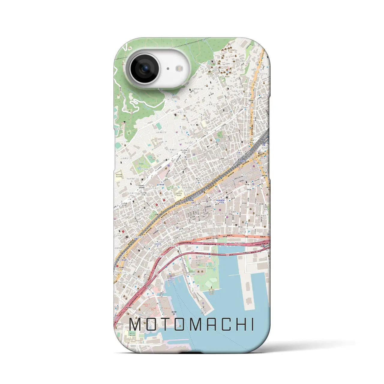 【元町(兵庫県)】地図柄iPhoneケース(バックカバータイプ)