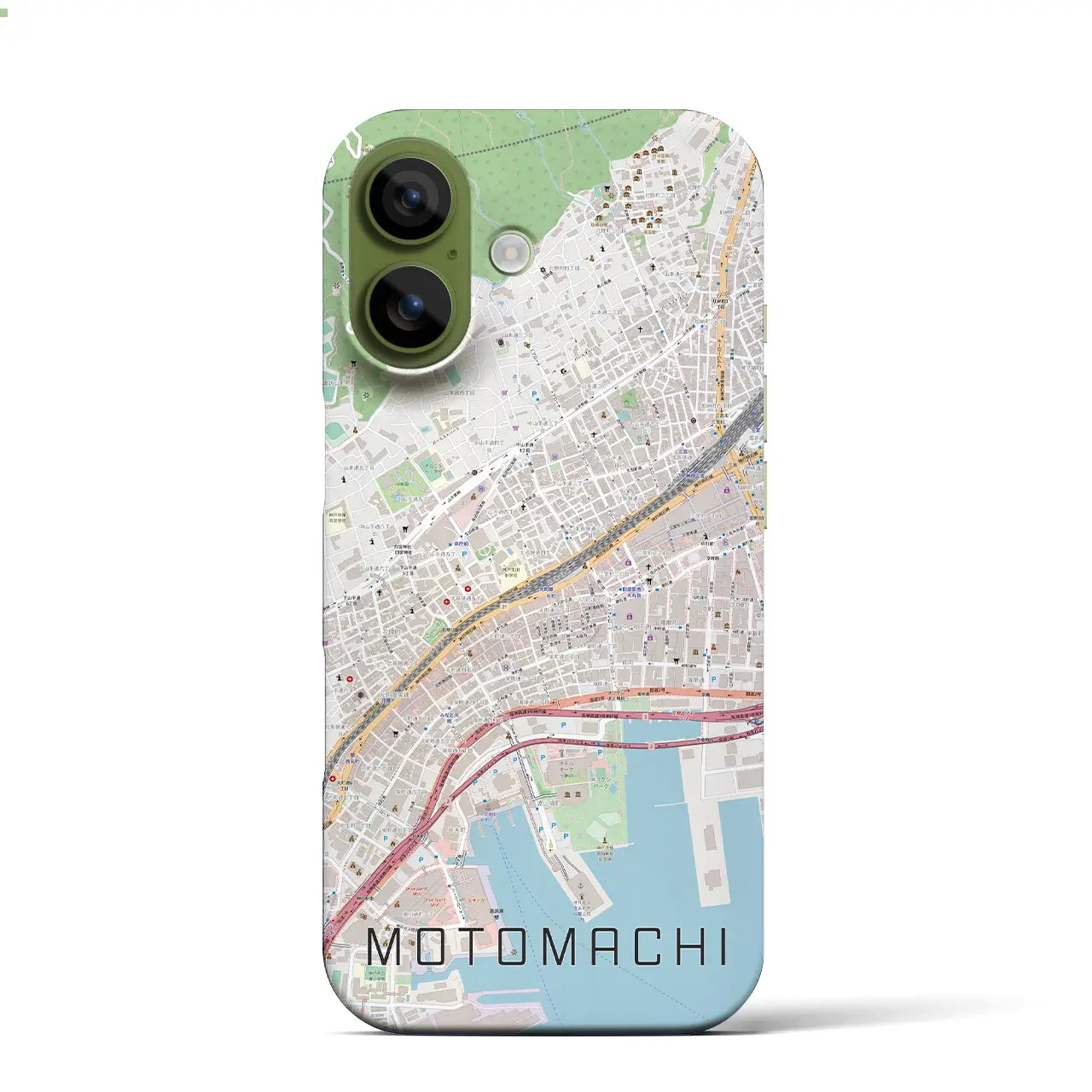 【元町(兵庫県)】地図柄iPhoneケース(バックカバータイプ)