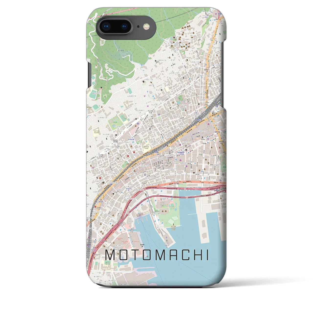 【元町(兵庫県)】地図柄iPhoneケース(バックカバータイプ)