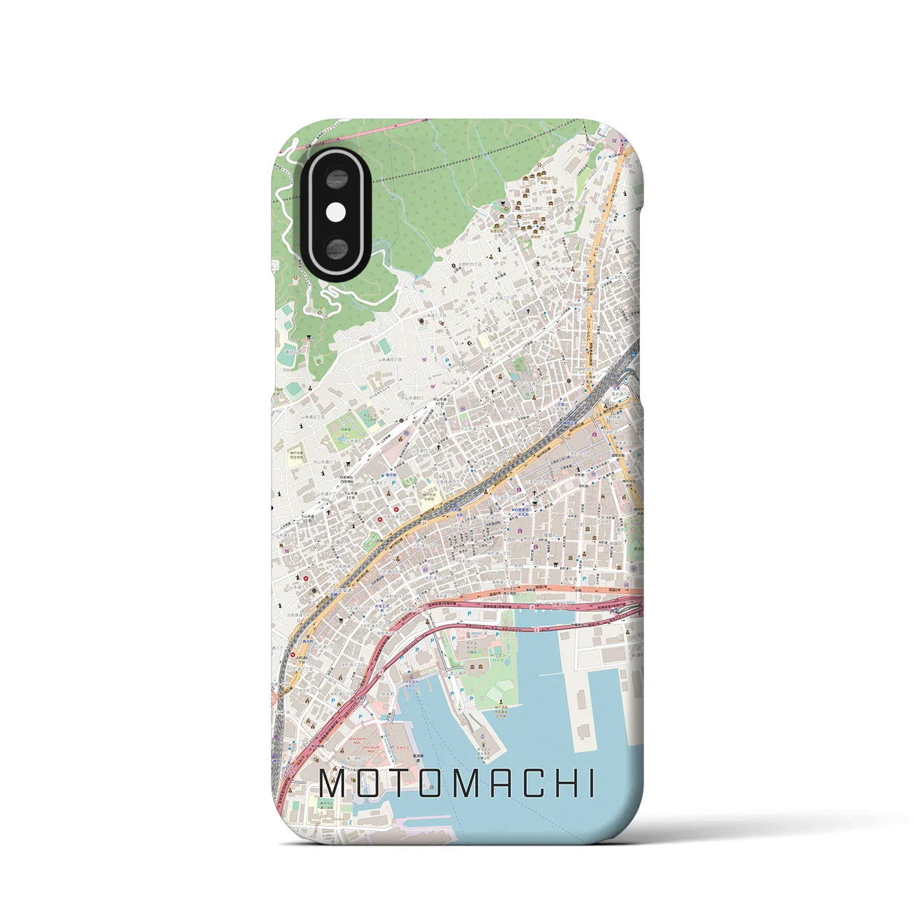 【元町(兵庫県)】地図柄iPhoneケース(バックカバータイプ)