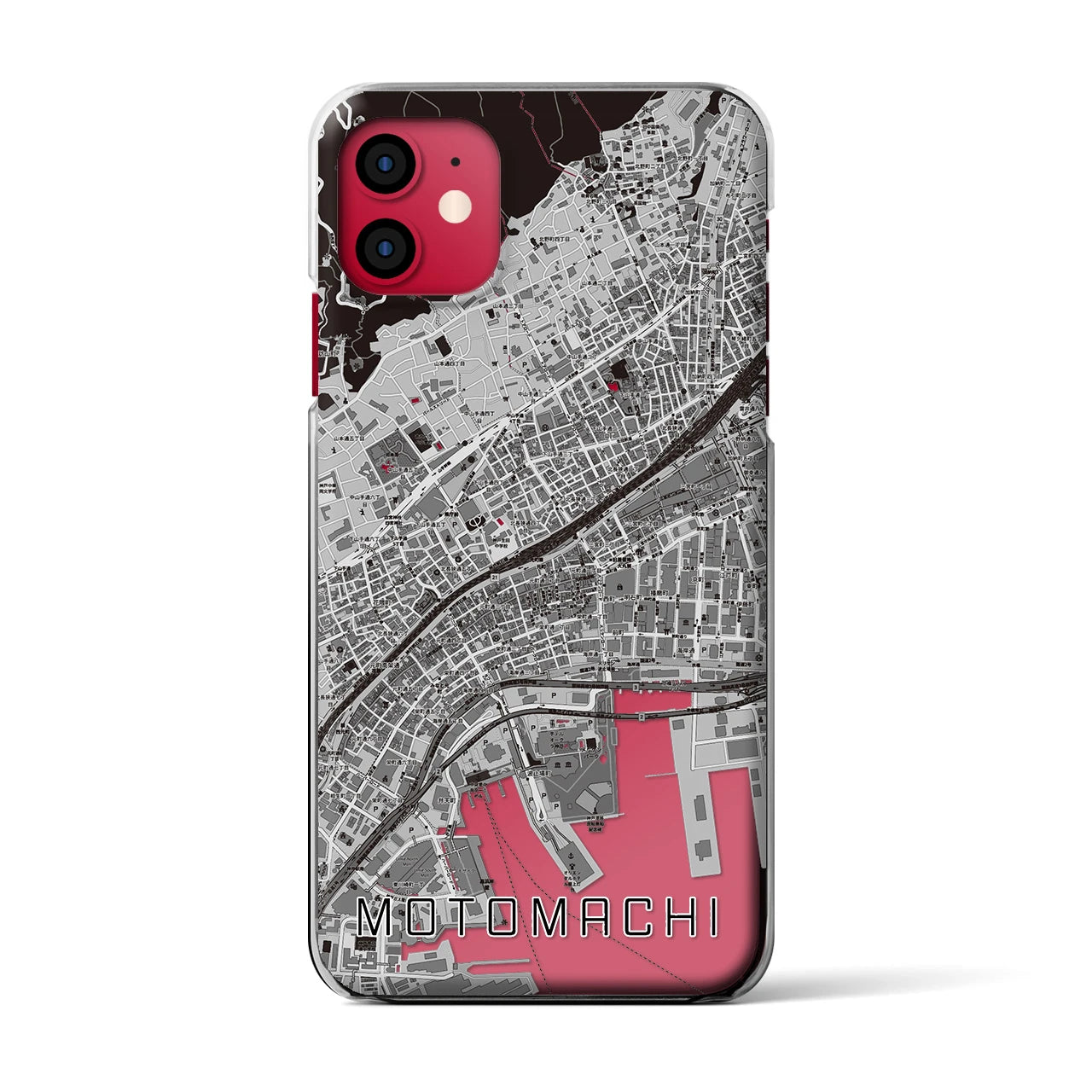 【元町(兵庫県)】地図柄iPhoneケース(クリアタイプ)