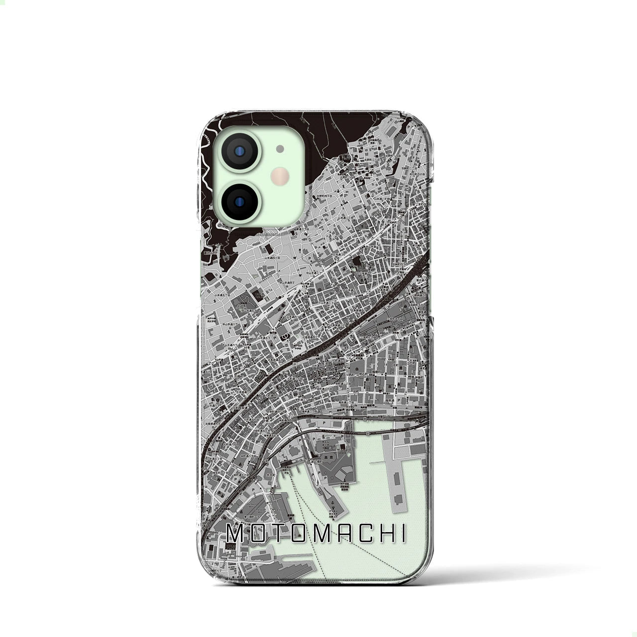 【元町(兵庫県)】地図柄iPhoneケース(クリアタイプ)